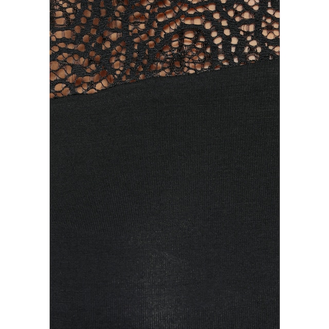 Melrose Rundhalsshirt, im asymmetrischem Look und Spitzen-Ärmel kaufen