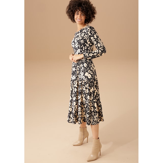 Aniston CASUAL Jerseykleid, mit abstraktem Blumendruck bestellen