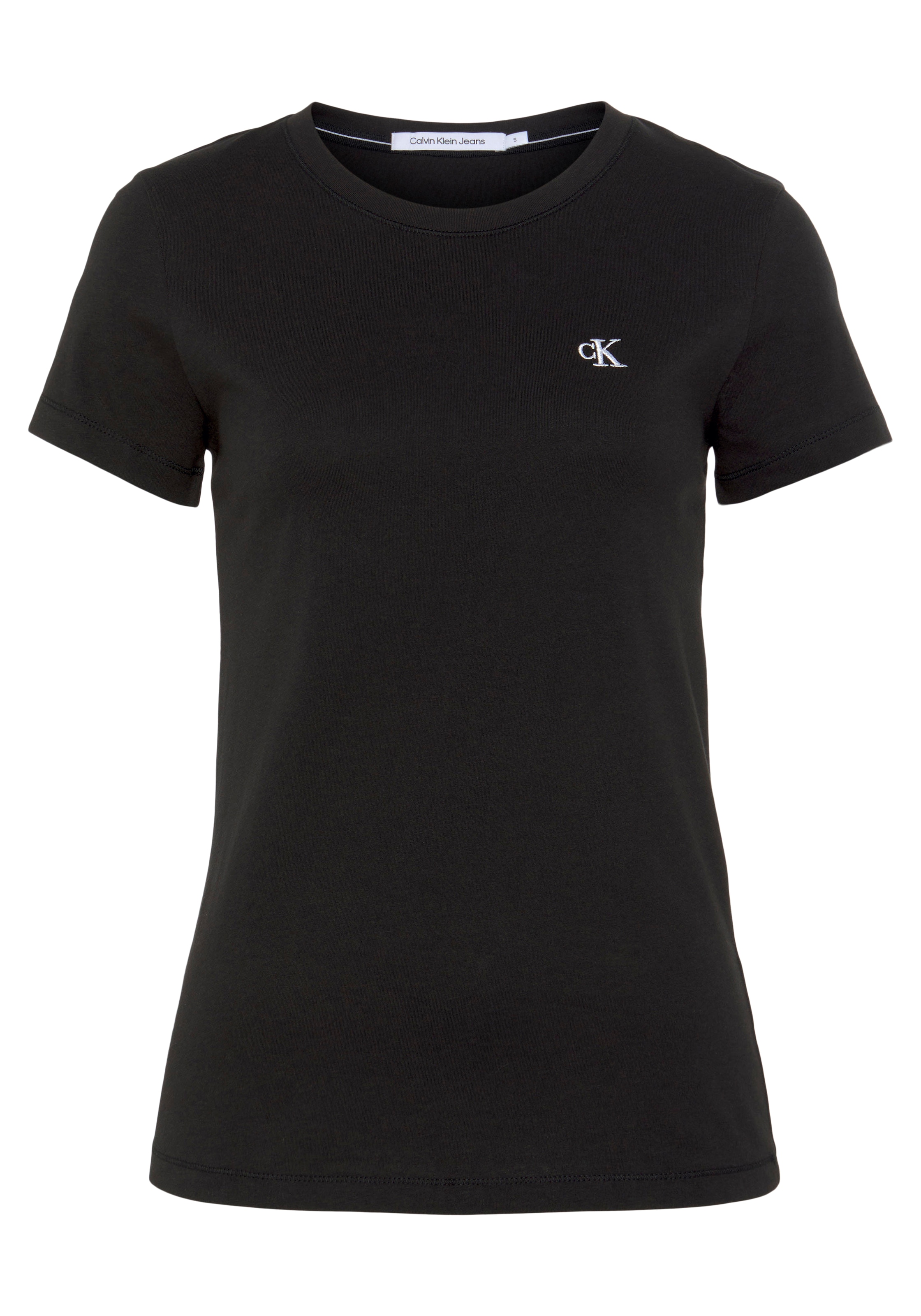 Calvin Klein Jeans T-Shirt SLIM der »CK | CK Brust EMBROIDERY walking auf TEE«, I\'m mit gesticktem Logo kaufen