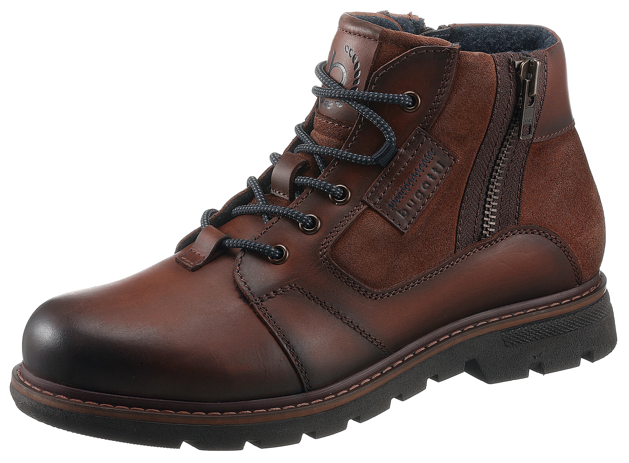bugatti -  Schnürboots, mit Innenreißverschluss