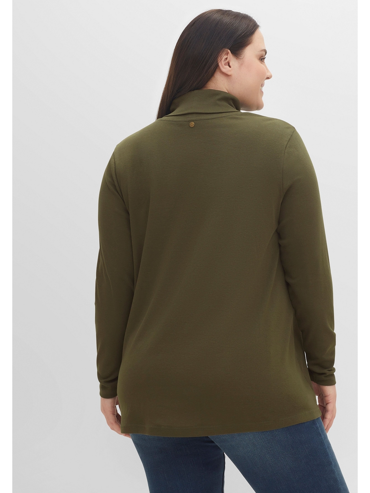 Sheego Langarmshirt »Große Größen«, mit Rollkragen, kaufen in A-Linie