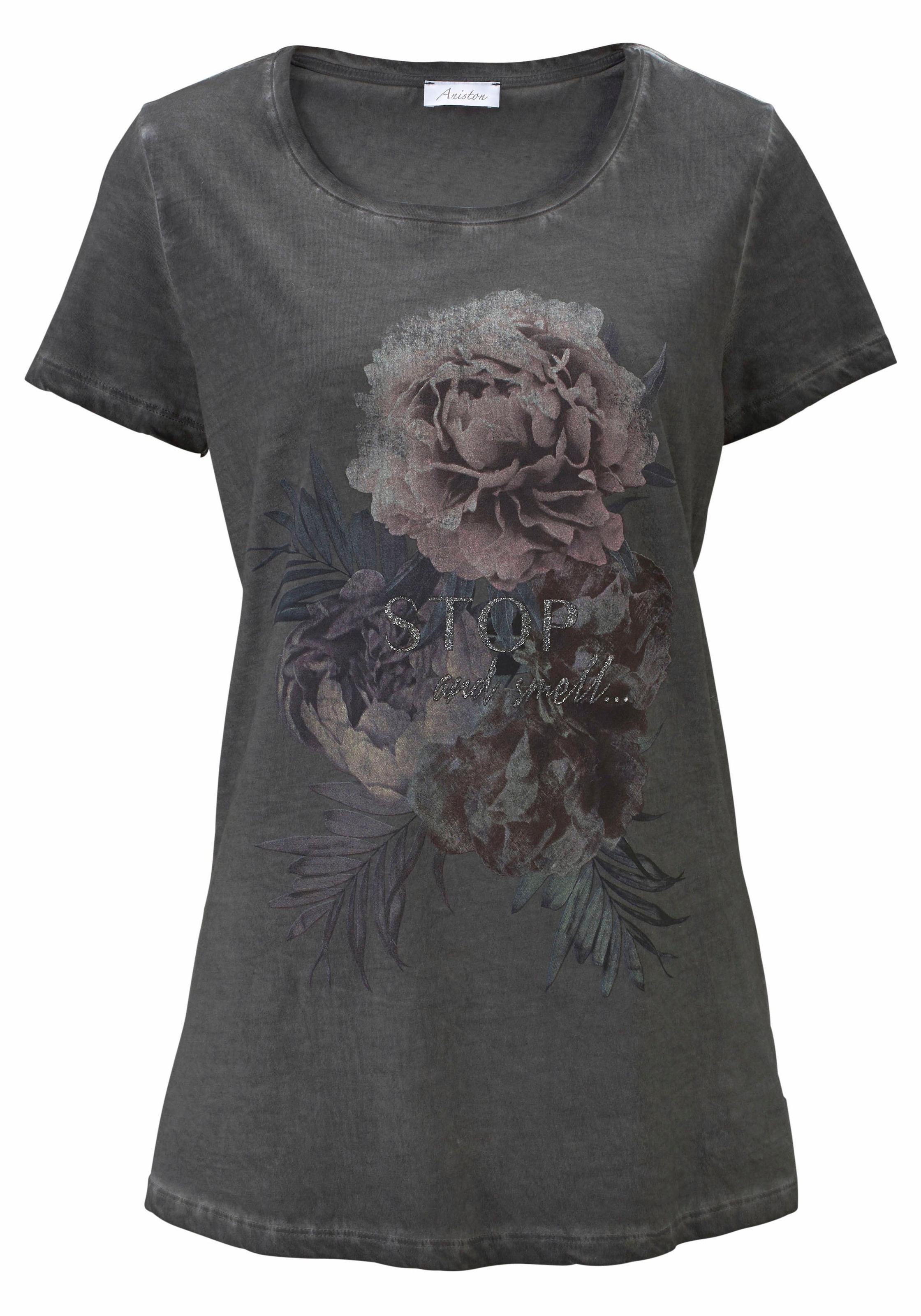 T-Shirt, Oil CASUAL online mit Aniston dyed-Waschung