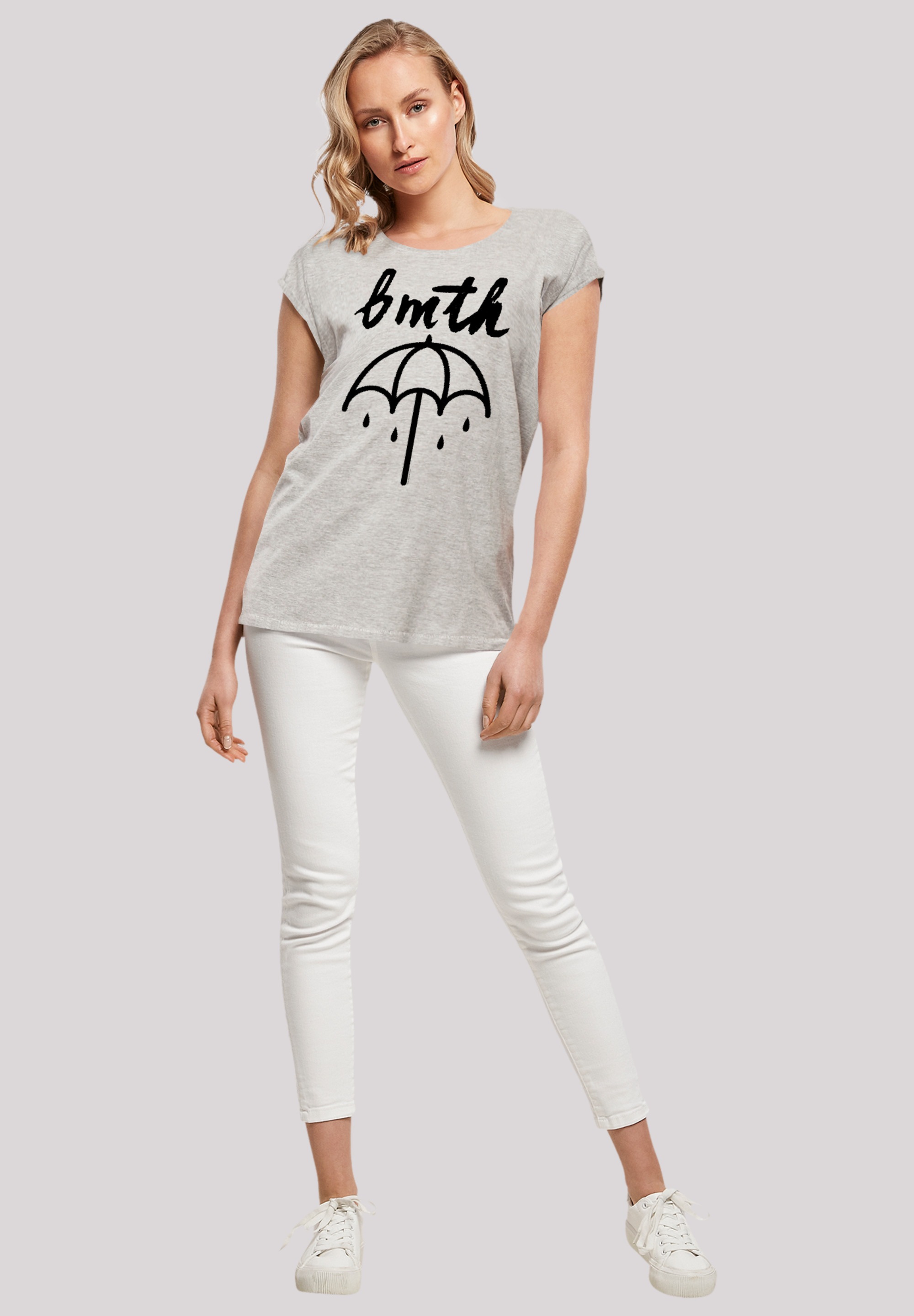 F4NT4STIC T-Shirt »BMTH Metal Band Premium kaufen | Band Umbrella«, Rock-Musik, walking Qualität, I\'m online