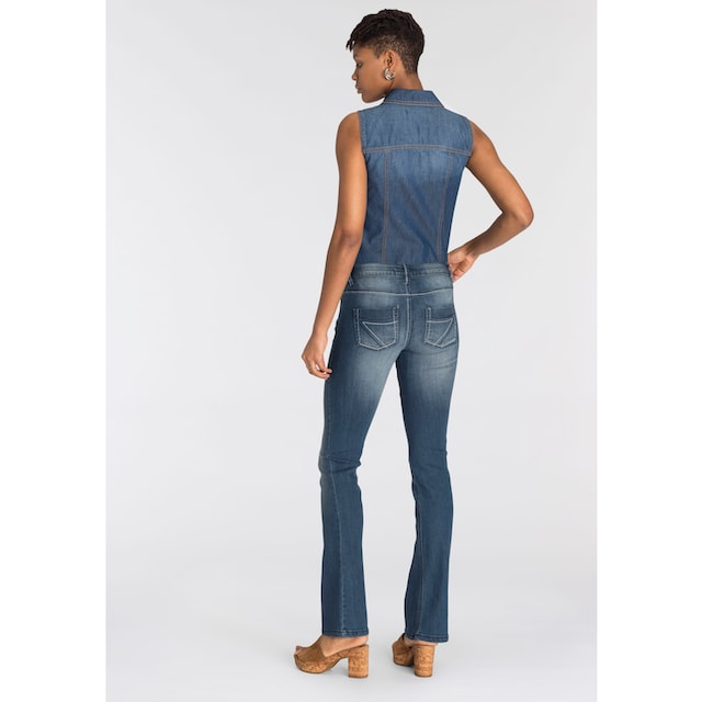 Arizona Bootcut-Jeans »mit Kontrastnähten«, Mid Waist shoppen | I\'m walking