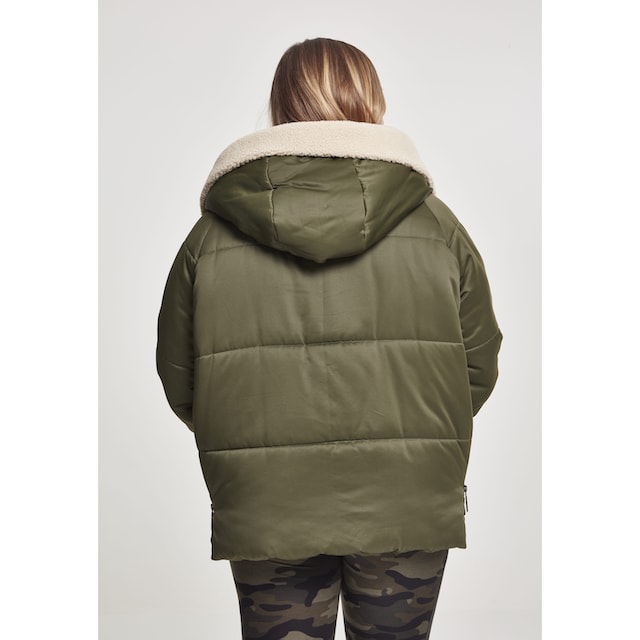 URBAN CLASSICS Winterjacke »Damen Ladies Sherpa Hooded Jacket«, (1 St.),  ohne Kapuze kaufen