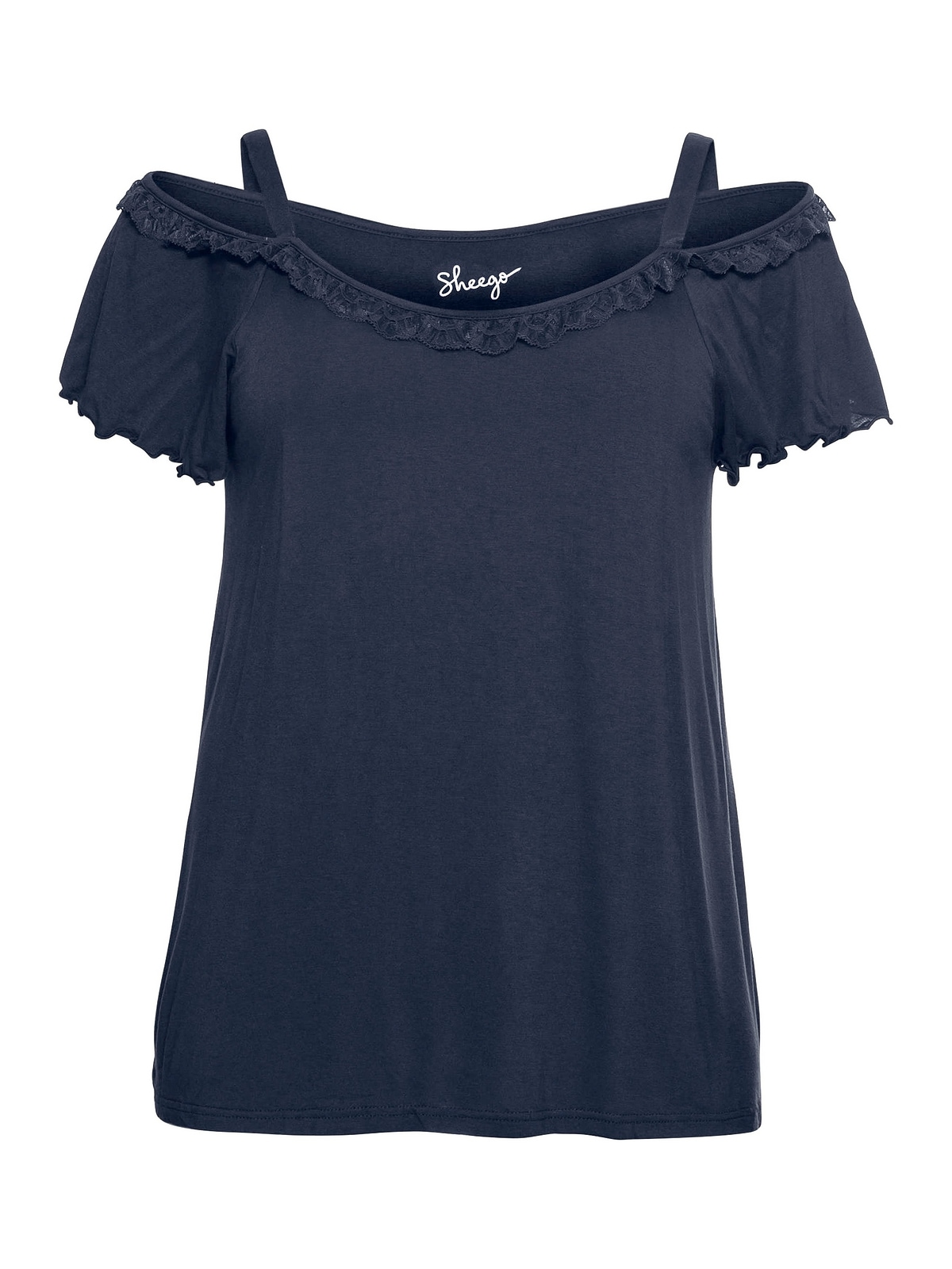 Sheego T-Shirt »Große Größen«, Flügelärmeln Carmen-Stil bestellen im mit